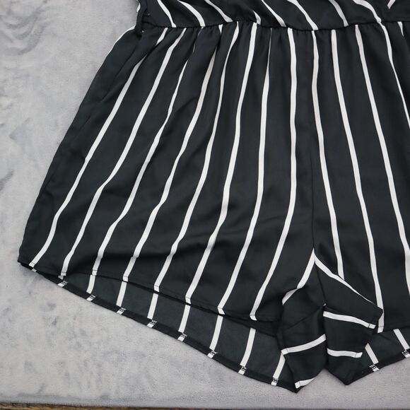 Clothing Obsessed Company Romper Womens 3XL Black Short Cap Sleeve V Neck Outfit - Picture 13 of 16